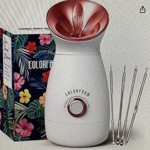 Colorfarm Facial Steamer with 4 Tools NIB